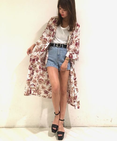 EMODA(エモダ)の「2WAY マキシシャツ(シャツ/ブラウス・レディース・その他1/ブラック/その他/ホワイト・FREE)」の3枚目の写真