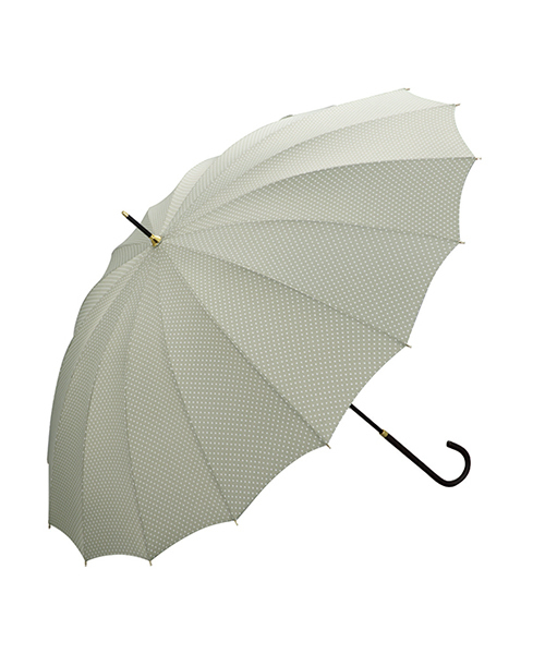 Wpc.(ダブリュピーシー)の「16本骨ドット(長傘・レディース・ブラック/グリーン/ピンク/ネイビー・FREE)」の11枚目の写真