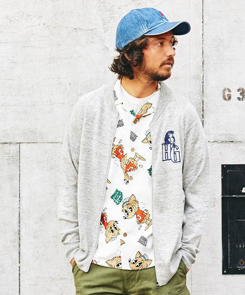 HYSTERIC GLAMOUR（ヒステリックグラマー）の「PARADISE CLUB刺繍 BZ（カーディガン/ボレロ・メンズ・ネイビー/トップグレー/ブラック・SMALL/MEDIUM/LARGE）」の3枚目の写真