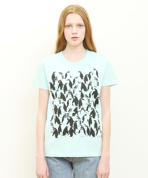 Design Tshirts Store graniph（デザイン　ティーシャツ　ストア　グラニフ）の「ベーシックTシャツ/ペンギンスケッチ（Tシャツ/カットソー・メンズ・ブルー系その他・MEDIUM/X-SMALL/LARGE/SMALL）」の2枚目の写真