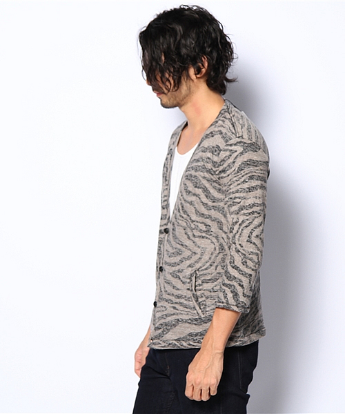 AMERICAN RAG CIE(アメリカンラグシー)の「AMERICANRAGCIE(108-AGE-M112-CT062)(カーディガン/ボレロ・メンズ・ブラウン/ベージュ・1/2)」の3枚目の写真