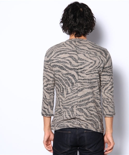 AMERICAN RAG CIE(アメリカンラグシー)の「AMERICANRAGCIE(108-AGE-M112-CT062)(カーディガン/ボレロ・メンズ・ブラウン/ベージュ・1/2)」の4枚目の写真