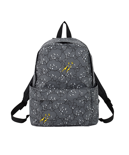 にゃー(ニャー)の「S 総柄びーむろぼにゃーリュック(バックパック/リュック・レディース・チャコールグレー・FREE)」の1枚目の写真