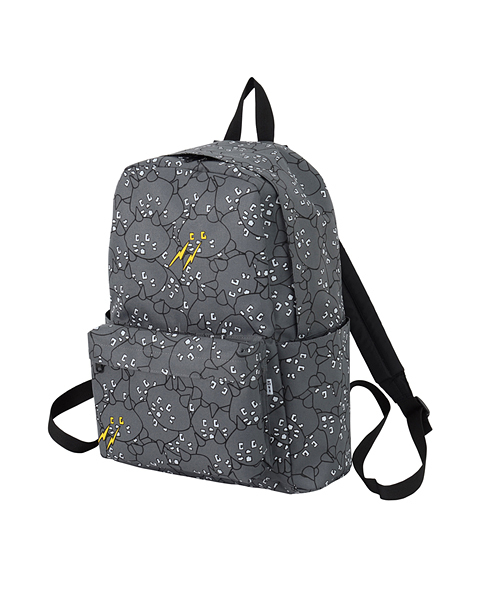 にゃー(ニャー)の「S 総柄びーむろぼにゃーリュック(バックパック/リュック・レディース・チャコールグレー・FREE)」の4枚目の写真