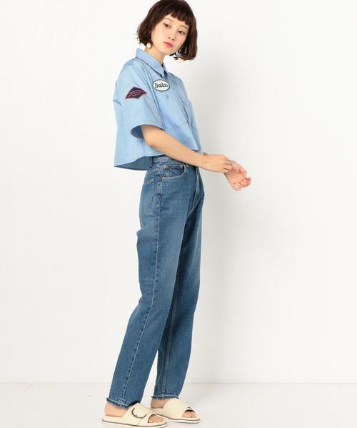 UNIVERSAL OVERALL（ユニバーサルオーバーオール）の「Another Edition×UNIVERSAL OVERALLワッペンシャツ ◆（シャツ/ブラウス・レディース・モカ/ライトブルー・FREE）」の15枚目の写真