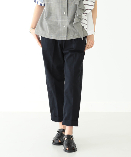 BEAMS BOY（ビームスボーイ）の「BEAMS BOY / チノ ペグトップ パンツ（チノパンツ・レディース・ホワイト/ベージュ/ネイビー・0/1）」の3枚目の写真