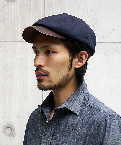 International Gallery BEAMS（インターナショナルギャラリービームス）の「MASTER&CO / 別注 コットン×レザーキャップ（キャスケット・メンズ・カーキ/ネイビー・ONE SIZE）」の7枚目の写真