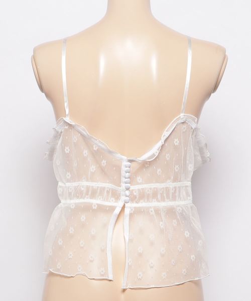 PUNYUS（プニュズ）の「チュールキャミソール（キャミソール・レディース・ホワイト/ライトピンク/ブラック・3/1/2/4）」の5枚目の写真