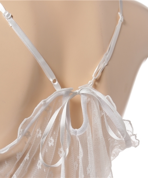 PUNYUS（プニュズ）の「チュールキャミソール（キャミソール・レディース・ホワイト/ライトピンク/ブラック・3/1/2/4）」の8枚目の写真