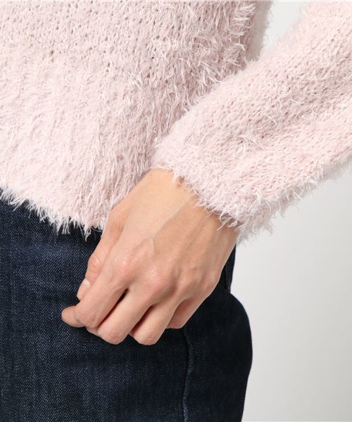 earth music&ecology（アースミュージックアンドエコロジー）の「・フェザーニットプルオーバー（ニット/セーター・レディース・ライトピンク/ミント/アイボリー/ベージュ/ブラック/ライトグレー・FREE）」の10枚目の写真