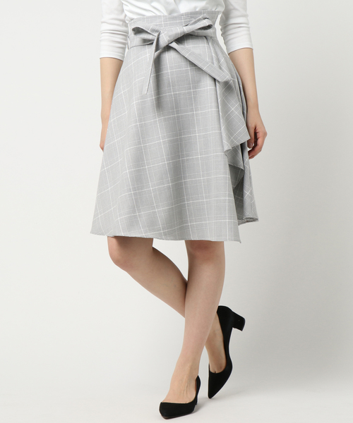 SWINGLE（スウィングル）の「ラメチェックウィンディスカート◆（スカート・レディース・グレー系その他/ブラック系その他/ブルー系その他・MEDIUM/SMALL/X-SMALL）」の7枚目の写真