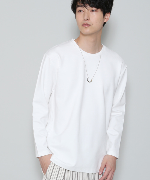 JUNRED(ジュンレッド)の「ポンチクループルオーバーカットソー(Tシャツ/カットソー・メンズ・ホワイト/サックスブルー/パープル/ライトグリーン/ネイビー/ブルー系その他4・M/S/L)」の2枚目の写真