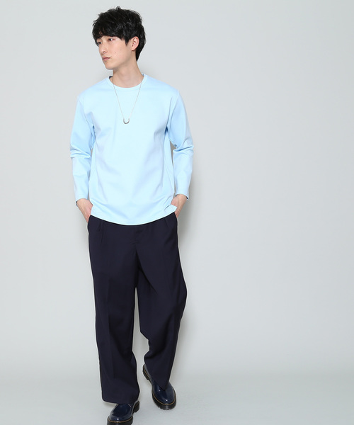 JUNRED(ジュンレッド)の「ポンチクループルオーバーカットソー(Tシャツ/カットソー・メンズ・ホワイト/サックスブルー/パープル/ライトグリーン/ネイビー/ブルー系その他4・M/S/L)」の13枚目の写真