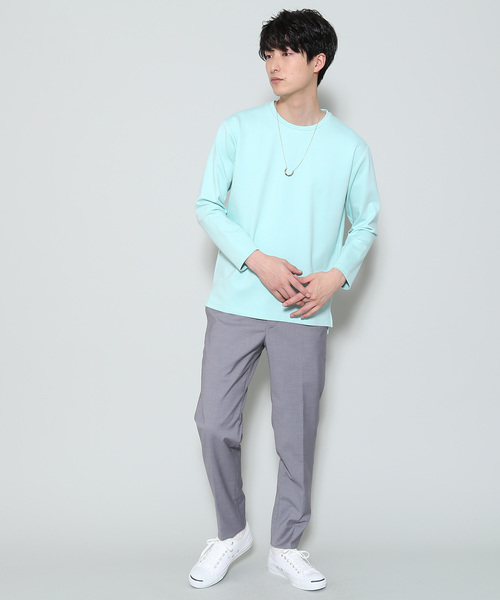 JUNRED(ジュンレッド)の「ポンチクループルオーバーカットソー(Tシャツ/カットソー・メンズ・ホワイト/サックスブルー/パープル/ライトグリーン/ネイビー/ブルー系その他4・M/S/L)」の11枚目の写真