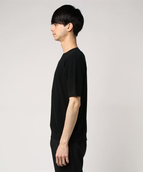 MARGARET HOWELL（マーガレットハウエル）の「FINE COTTON PIQUE（ニット/セーター・メンズ・ブラック/グレー・LARGE/MEDIUM）」の3枚目の写真