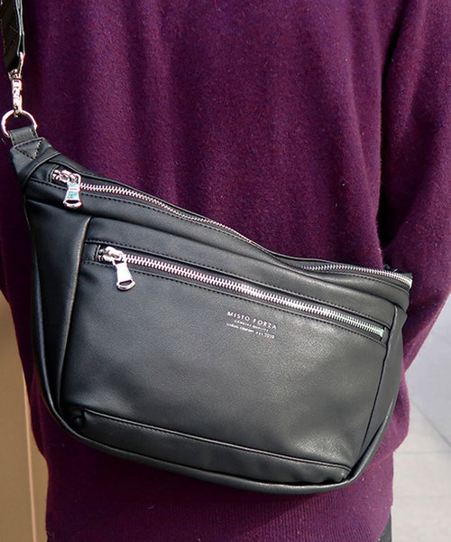 Misto Forza(ミストフォルツァ)の「ミストフォルツァ【Misto Forza】ボディバック(ボディバッグ/ウエストポーチ・メンズ・ホワイト/ブラック/ネイビー/キャメル・フリー)」の17枚目の写真