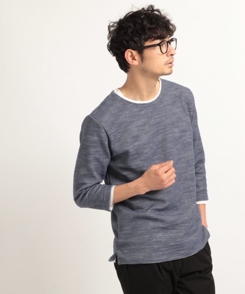BLISS POINT（ブリスポイント）の「ニットソーレイヤード7分袖/781863（Tシャツ/カットソー・メンズ・ホワイト/ネイビー/ブラック/ベージュ・MEDIUM/LARGE）」の20枚目の写真