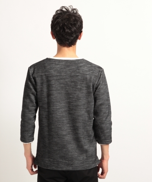 BLISS POINT（ブリスポイント）の「ニットソーレイヤード7分袖/781863（Tシャツ/カットソー・メンズ・ホワイト/ネイビー/ブラック/ベージュ・MEDIUM/LARGE）」の17枚目の写真