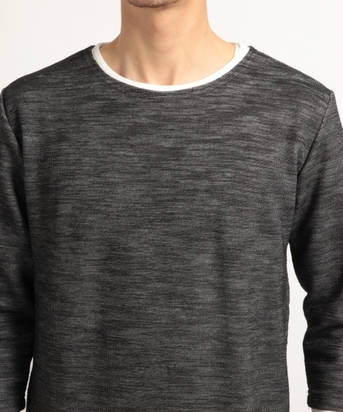 BLISS POINT（ブリスポイント）の「ニットソーレイヤード7分袖/781863（Tシャツ/カットソー・メンズ・ホワイト/ネイビー/ブラック/ベージュ・MEDIUM/LARGE）」の15枚目の写真