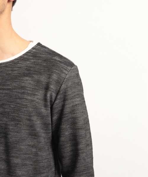 BLISS POINT（ブリスポイント）の「ニットソーレイヤード7分袖/781863（Tシャツ/カットソー・メンズ・ホワイト/ネイビー/ブラック/ベージュ・MEDIUM/LARGE）」の14枚目の写真
