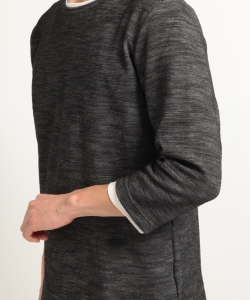 BLISS POINT（ブリスポイント）の「ニットソーレイヤード7分袖/781863（Tシャツ/カットソー・メンズ・ホワイト/ネイビー/ブラック/ベージュ・MEDIUM/LARGE）」の13枚目の写真