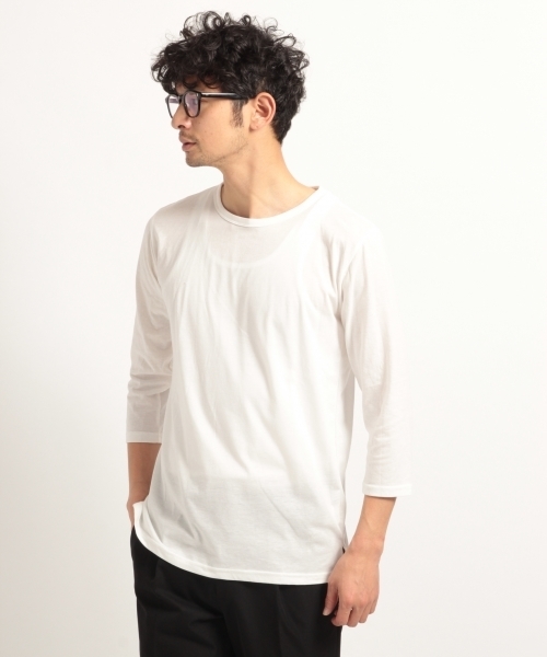 BLISS POINT（ブリスポイント）の「ニットソーレイヤード7分袖/781863（Tシャツ/カットソー・メンズ・ホワイト/ネイビー/ブラック/ベージュ・MEDIUM/LARGE）」の11枚目の写真