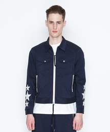 WORK JACKET _STAR / スリーブ スターモチーフ ショートスリム ワークジャケット