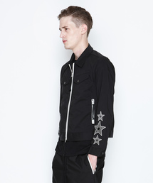 WORK JACKET _STAR / スリーブ スターモチーフ ショートスリム ワークジャケット