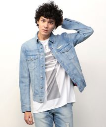 ARMANI EXCHANGE | 【AXアルマーニ エクスチェンジ】ライトウォッシュ加工　デニムジャケット(デニムジャケット)