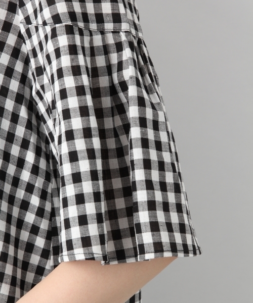 LEPSIM（レプシィム）の「ムジガラフレアスリーブブラウスSS　782693（シャツ/ブラウス・レディース・ブラック/ホワイト系その他/イエロー/ブラック×ホワイト/グレイッシュベージュ・LARGE/MEDIUM）」の16枚目の写真