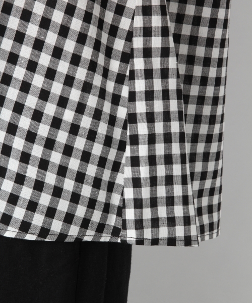 LEPSIM（レプシィム）の「ムジガラフレアスリーブブラウスSS　782693（シャツ/ブラウス・レディース・ブラック/ホワイト系その他/イエロー/ブラック×ホワイト/グレイッシュベージュ・LARGE/MEDIUM）」の14枚目の写真