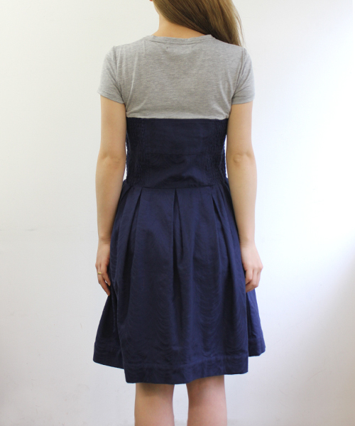 Kastane（カスタネ）の「【Kastane】ビスチェ風ワンピース（ワンピース・レディース・グレー/ネイビー/ターコイズブルー・FREE）」の6枚目の写真