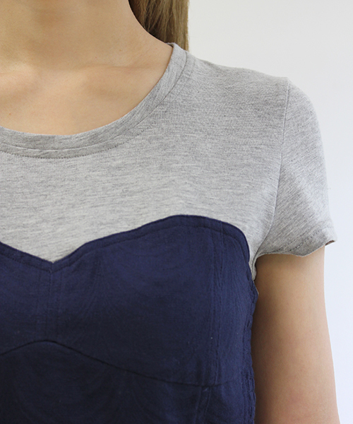 Kastane（カスタネ）の「【Kastane】ビスチェ風ワンピース（ワンピース・レディース・グレー/ネイビー/ターコイズブルー・FREE）」の12枚目の写真