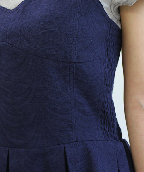 Kastane（カスタネ）の「【Kastane】ビスチェ風ワンピース（ワンピース・レディース・グレー/ネイビー/ターコイズブルー・FREE）」の10枚目の写真