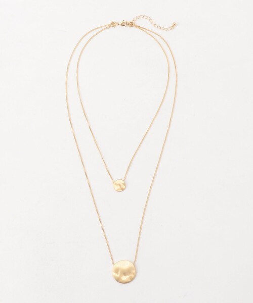 BEAUTY&YOUTH UNITED ARROWS（ビューティーアンドユースユナイテッドアローズ）の「タタキサークル ネックレス -2WAY-（ネックレス・レディース・シルバー/ゴールド・FREE）」の4枚目の写真
