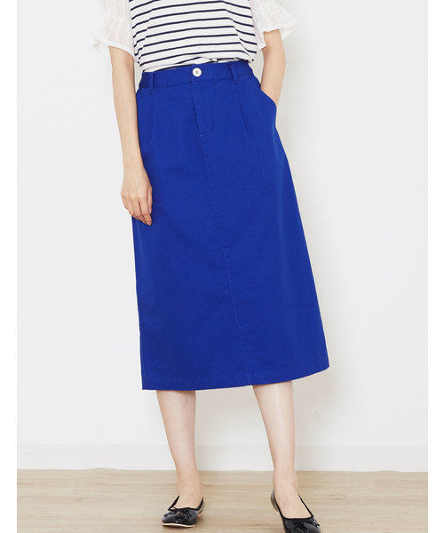 POU DOU DOU(プードゥドゥ)の「ナロースカート(デニムスカート・レディース・インディゴブルー/ブルー/キナリ・3)」の17枚目の写真