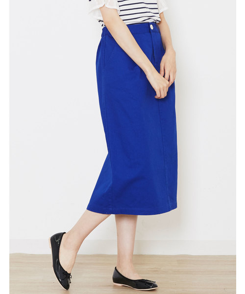 POU DOU DOU(プードゥドゥ)の「ナロースカート(デニムスカート・レディース・インディゴブルー/ブルー/キナリ・3)」の15枚目の写真