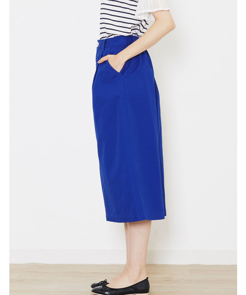 POU DOU DOU(プードゥドゥ)の「ナロースカート(デニムスカート・レディース・インディゴブルー/ブルー/キナリ・3)」の12枚目の写真