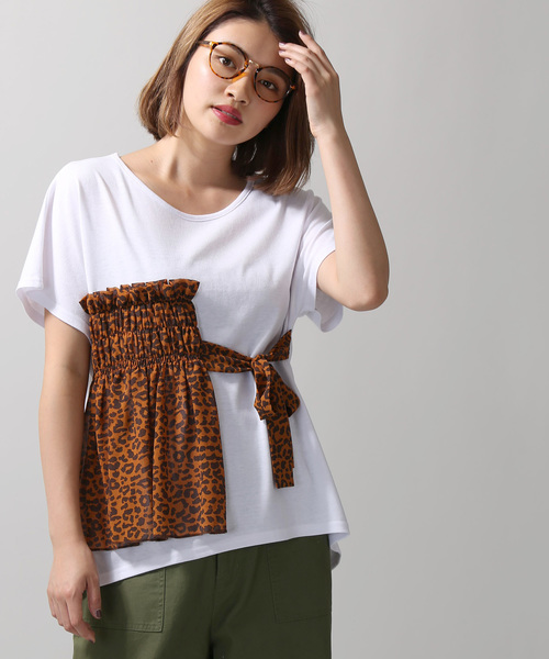WEGO(ウィゴー)の「DISPARK/レオパードカットソー(Tシャツ/カットソー)」|ブラウン