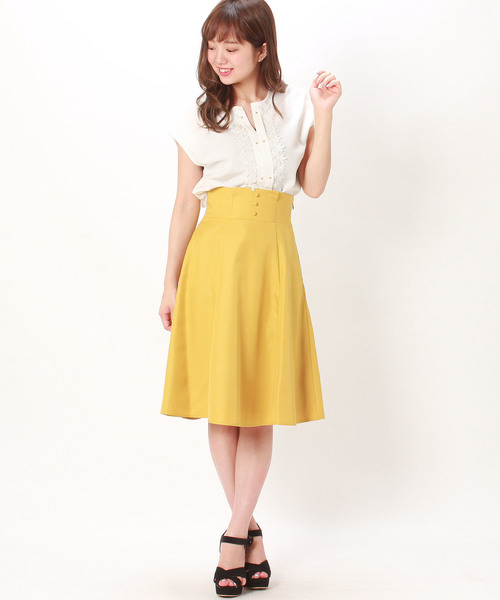 ASTORIA ODIER（アストリアオディール）の「レース　金具使いブラウス（シャツ/ブラウス・レディース・ホワイト/ピンク/サックスブルー/ライトグレー/ブルー・MEDIUM）」の12枚目の写真
