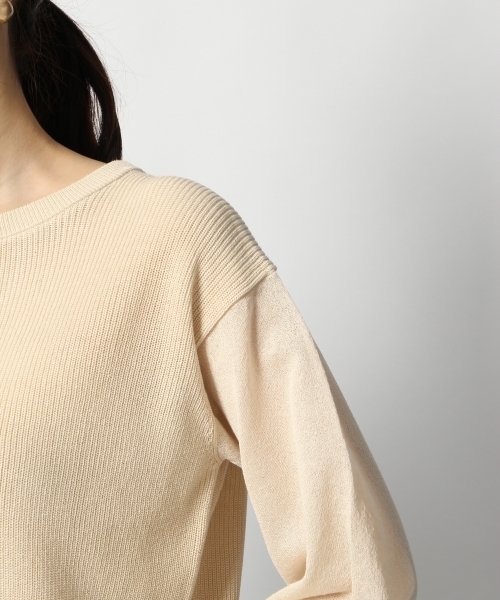 GLOBAL WORK（グローバルワーク）の「シアースリーブアゼプルオーバー長袖/802754（ニット/セーター・レディース・ワインレッド/オフホワイト/ブラック/グレー・LARGE/MEDIUM）」の12枚目の写真