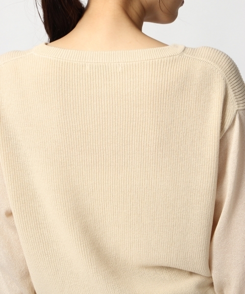 GLOBAL WORK（グローバルワーク）の「シアースリーブアゼプルオーバー長袖/802754（ニット/セーター・レディース・ワインレッド/オフホワイト/ブラック/グレー・LARGE/MEDIUM）」の15枚目の写真