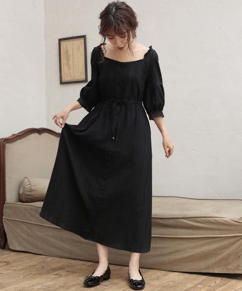 one after another NICE CLAUP（ワンアフターアナザーナイスクラップ）の「カラミレースワンピース（ワンピース・レディース・ブラック/ブルー系その他/イエロー系その他・FREE）」の8枚目の写真