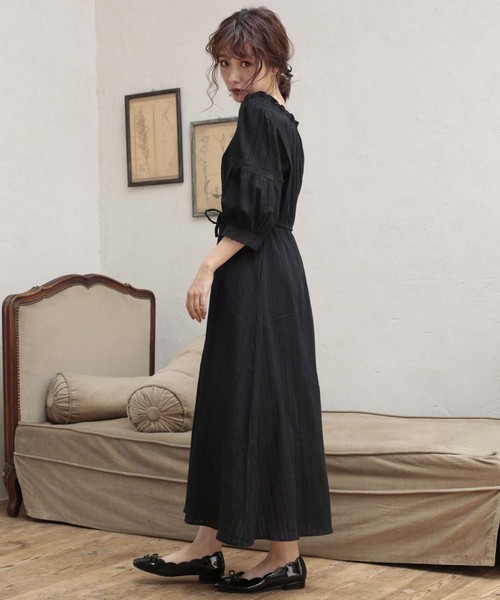 one after another NICE CLAUP（ワンアフターアナザーナイスクラップ）の「カラミレースワンピース（ワンピース・レディース・ブラック/ブルー系その他/イエロー系その他・FREE）」の9枚目の写真