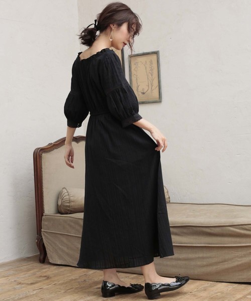 one after another NICE CLAUP（ワンアフターアナザーナイスクラップ）の「カラミレースワンピース（ワンピース・レディース・ブラック/ブルー系その他/イエロー系その他・FREE）」の10枚目の写真