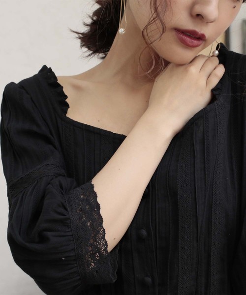 one after another NICE CLAUP（ワンアフターアナザーナイスクラップ）の「カラミレースワンピース（ワンピース・レディース・ブラック/ブルー系その他/イエロー系その他・FREE）」の12枚目の写真