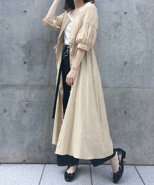 one after another NICE CLAUP（ワンアフターアナザーナイスクラップ）の「カラミレースワンピース（ワンピース・レディース・ブラック/ブルー系その他/イエロー系その他・FREE）」の17枚目の写真