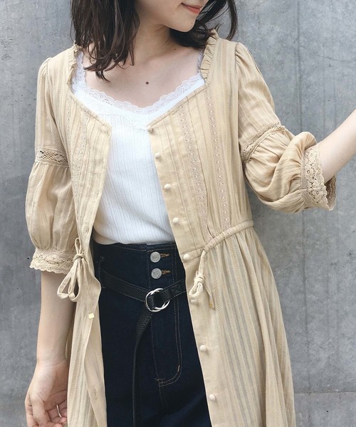 one after another NICE CLAUP（ワンアフターアナザーナイスクラップ）の「カラミレースワンピース（ワンピース・レディース・ブラック/ブルー系その他/イエロー系その他・FREE）」の18枚目の写真