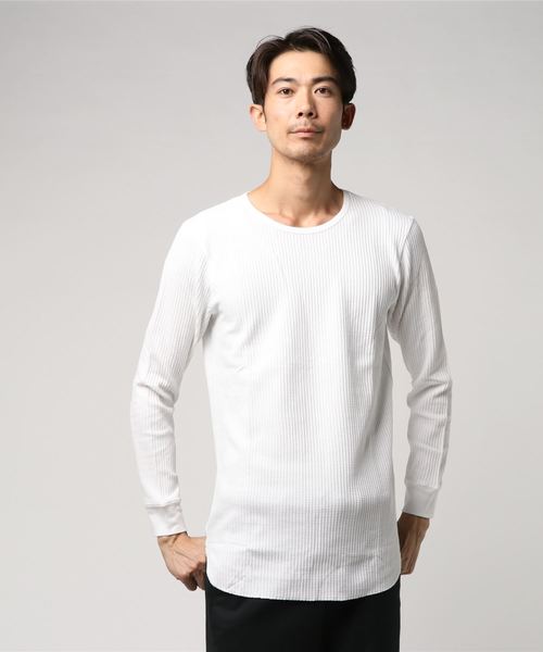 VENCEEXCHANGE（ヴァンスエクスチェンジ）の「ロゴワッフル長袖Tシャツ（Tシャツ/カットソー・メンズ・ホワイト/グレー/ブラック・M/L）」の11枚目の写真