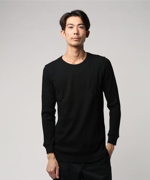 VENCEEXCHANGE（ヴァンスエクスチェンジ）の「ロゴワッフル長袖Tシャツ（Tシャツ/カットソー・メンズ・ホワイト/グレー/ブラック・M/L）」の12枚目の写真